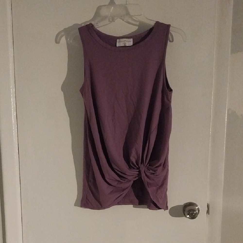 Chic Twist Front Purple Tank Top